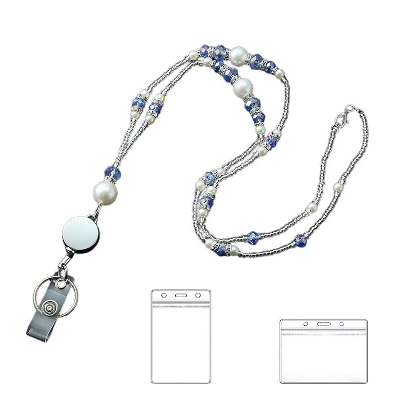 Lanyards For ID Badges And Keys, Retractable Badge Lanyard For Women, Beaded Teacher Lanyard With Badge Reel And ID Holder синій
Lanyards For ID Badges And Keys, Retractable Badge Lanyard For Women, Beaded Teacher Lanyard With Badge Reel And ID Holder синій
