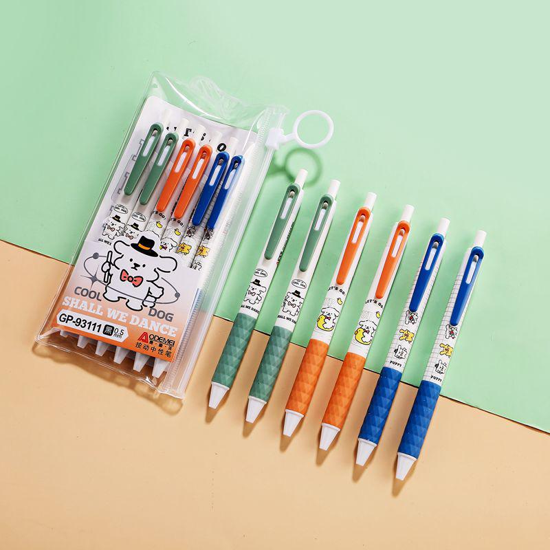 Special Offer: 6-Piece Click Gel Pens with 0.5mm Needle Tips - Creative Cartoon Design for Students 1 bag with 6 pieces
Special Offer: 6-Piece Click Gel Pens with 0.5mm Needle Tips - Creative Cartoon Design for Students 1 bag with 6 pieces