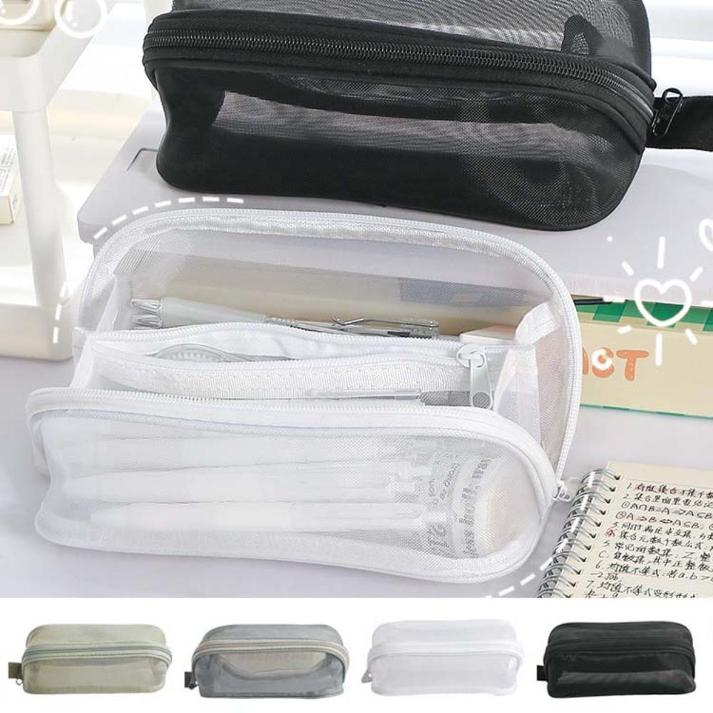 Large Capacity Mesh Pencil Case Cosmetics Storage Makeup Bag Stationery Storage Bag Gifts зелений
Large Capacity Mesh Pencil Case Cosmetics Storage Makeup Bag Stationery Storage Bag Gifts зелений