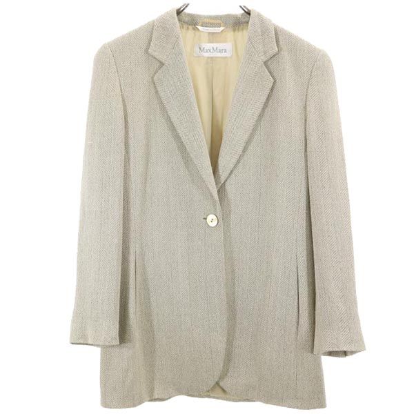 MAX MARA Made in Italy wool and silk blend Herringbone Pattern tailored jacket Women Used
MAX MARA Made in Italy wool and silk blend Herringbone Pattern tailored jacket Women Used
