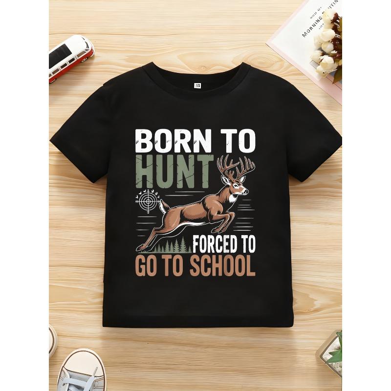 European sizes Children Funny Hunting School Camo T-Shirt - Born to Hunt Deer Design with Green Camouflage Text Short Sleeve Round Neck Casual Shirt 98cm чёрный
European sizes Children Funny Hunting School Camo T-Shirt - Born to Hunt Deer Design with Green Camouflage Text Short Sleeve Round Neck Casual Shirt 98cm чёрный