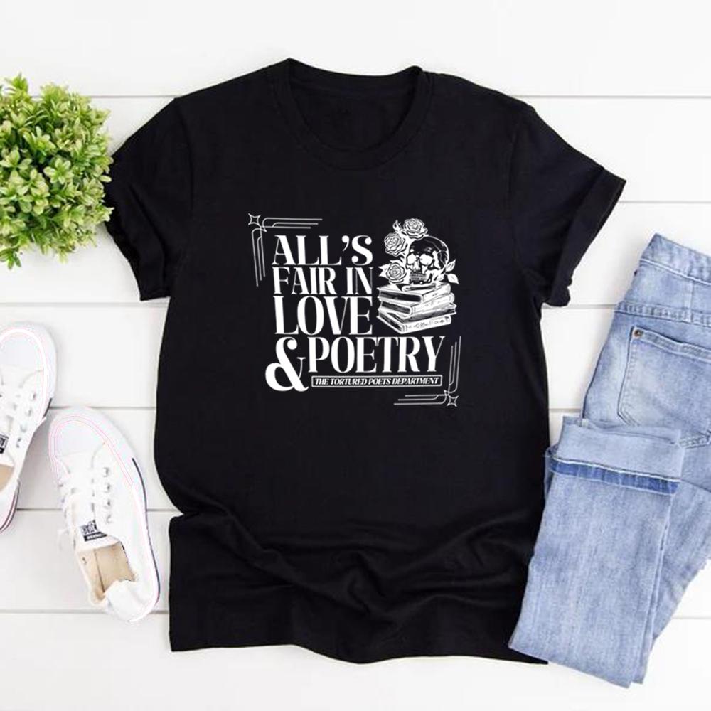 All s Fair in Love and Poetry The Tortured Poets Department, женская футболка с новым альбомом, футболка с рисунком, футболка TTPD Merch Eras Tour, топ M чёрный
All s Fair in Love and Poetry The Tortured Poets Department, женская футболка с новым альбомом, футболка с рисунком, футболка TTPD Merch Eras Tour, топ M чёрный