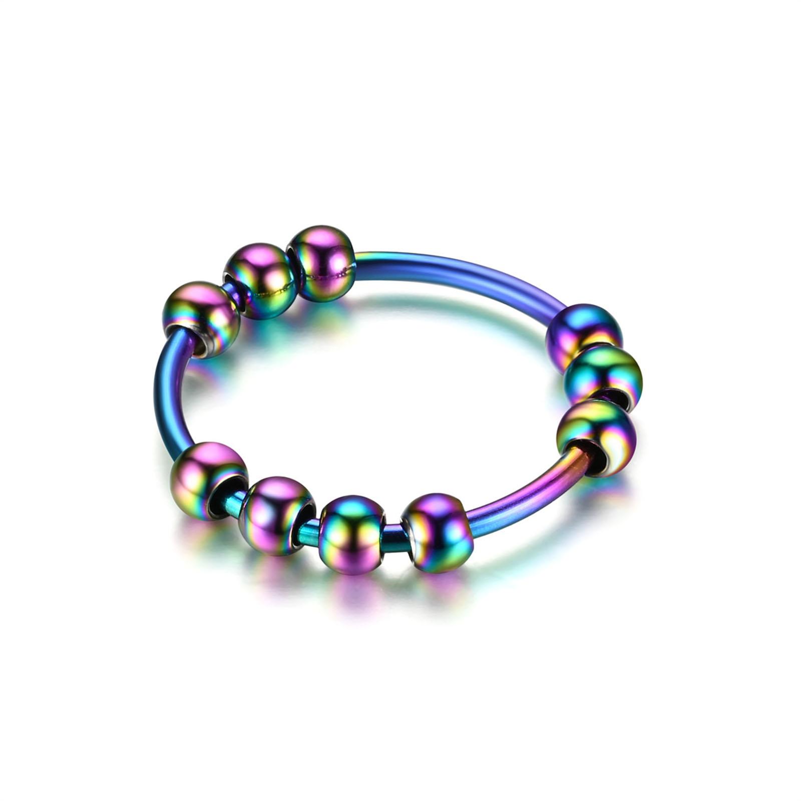 Cool Stress Relieveing Rings for Women Men Stainless Steel Spinner Ring with Beads Anti Anxiety Finger Ring Couple Gift
Cool Stress Relieveing Rings for Women Men Stainless Steel Spinner Ring with Beads Anti Anxiety Finger Ring Couple Gift