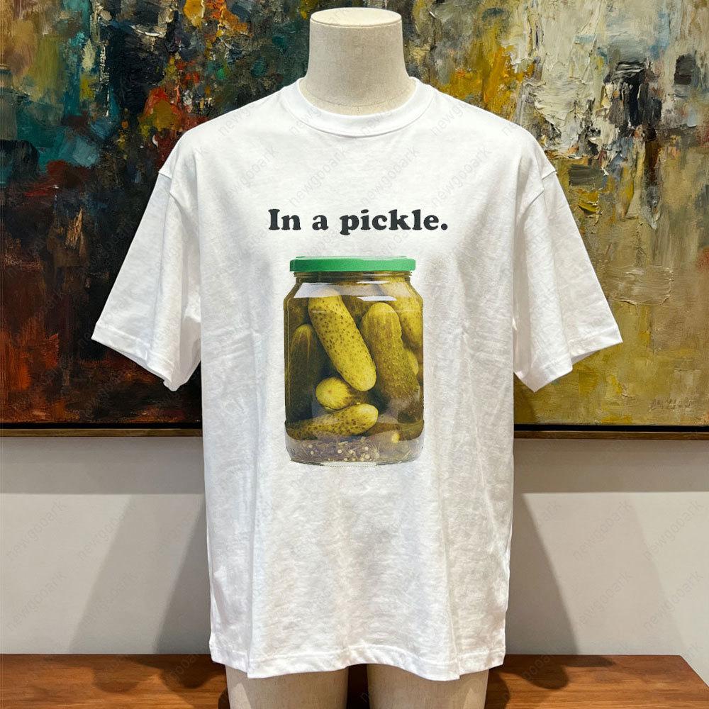In A Pickle Unisex Slogan TShirt in White Woman Man Summer Fashion Casual Cotton Graphic T Shirts Ropa Hombre Camisetas S
In A Pickle Unisex Slogan TShirt in White Woman Man Summer Fashion Casual Cotton Graphic T Shirts Ropa Hombre Camisetas S