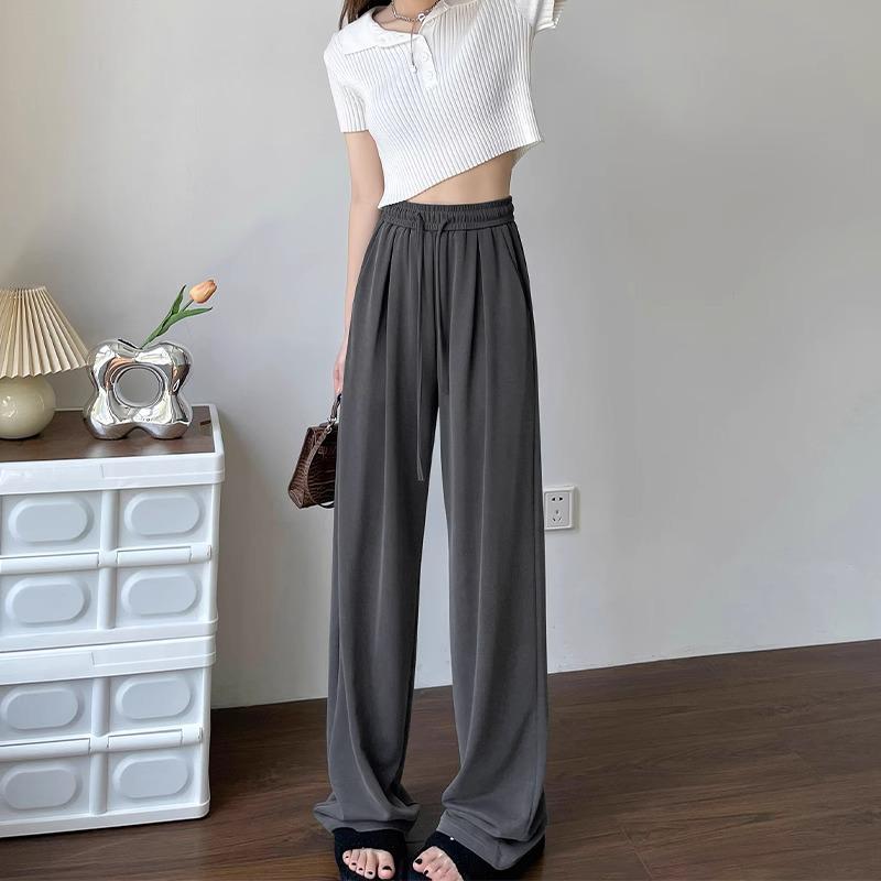 Women s Summer Grey Wide-Leg Pants, 145cm, Petite 150, Loose Casual Drape, Thin Straight-Leg S (80-95 lbs)
Women s Summer Grey Wide-Leg Pants, 145cm, Petite 150, Loose Casual Drape, Thin Straight-Leg S (80-95 lbs)