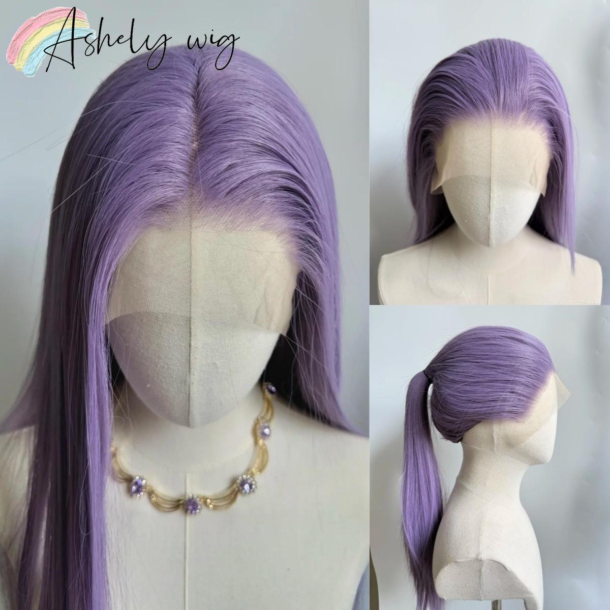 Ashely Light Purple Wig Special Grey-purple Lace Front Wigs 26inch long straight 13*4 Synthetic Lace Wigs for Cosplay Daily Use (as the picture,26inches&150%&1pc)
Ashely Light Purple Wig Special Grey-purple Lace Front Wigs 26inch long straight 13*4 Synthetic Lace Wigs for Cosplay Daily Use (as the picture,26inches&150%&1pc)