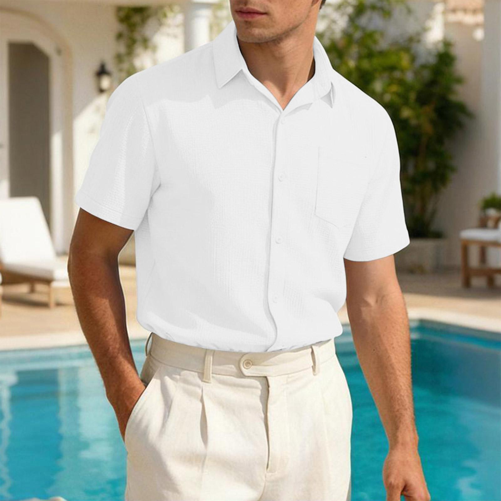 Men s Casual Short Sleeve Shirt With Lar Pocket T-Shirt XL білий
Men s Casual Short Sleeve Shirt With Lar Pocket T-Shirt XL білий