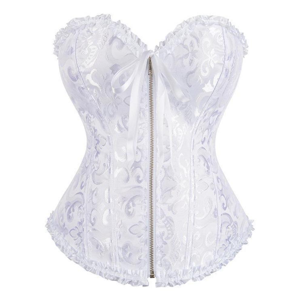 Zipper Jacquard Underbust Corset Lace Up Steel Boned Corset Waist Trainer Y2k Tops Jacquard Fabric Bustier Top Date Night M белый
Zipper Jacquard Underbust Corset Lace Up Steel Boned Corset Waist Trainer Y2k Tops Jacquard Fabric Bustier Top Date Night M белый