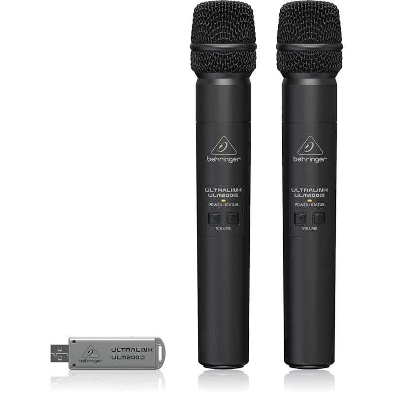 Behringer wireless microphone 2 channels digital 2.4Ghz wireless 2 pieces USB type ULM202USB black
Behringer wireless microphone 2 channels digital 2.4Ghz wireless 2 pieces USB type ULM202USB black