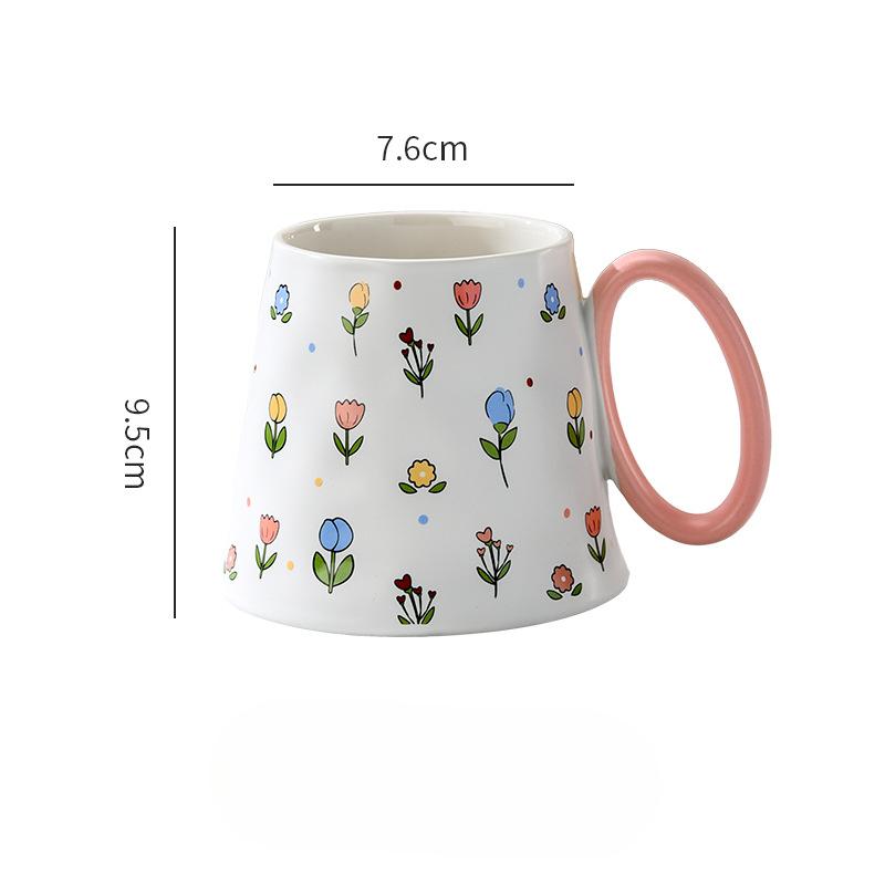 Flower Ceramic Cup Small Fresh Cup Girl Heart Water Cup Healing Mug with Handle Milk Cup Souvenir 400ML
Flower Ceramic Cup Small Fresh Cup Girl Heart Water Cup Healing Mug with Handle Milk Cup Souvenir 400ML
