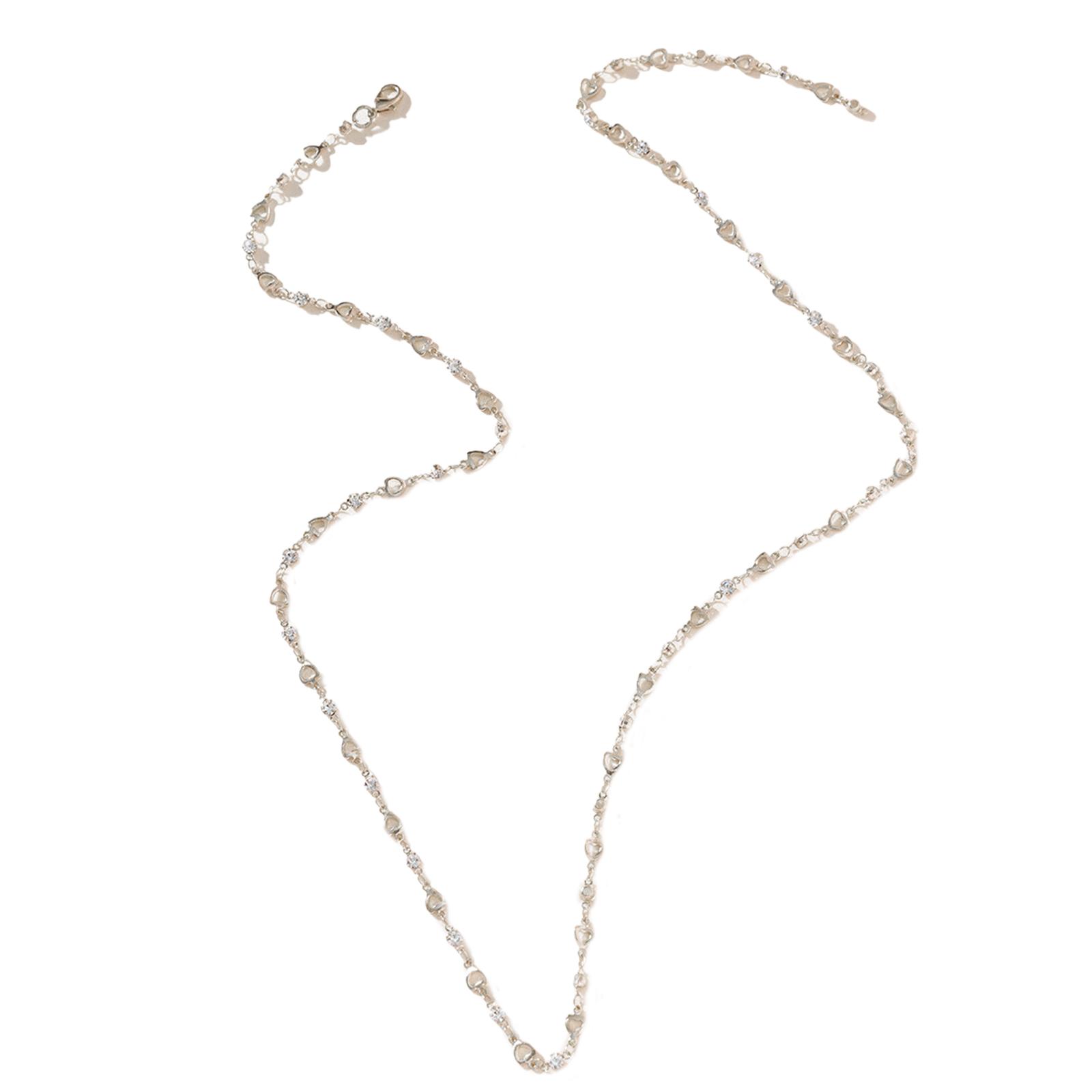 Ожерелье-шарм из кристаллов Длинная Y-образная цепочка Бахрома Цепочка на ключицу Элегантный аксессуар для вечеринок и на каждый день 4