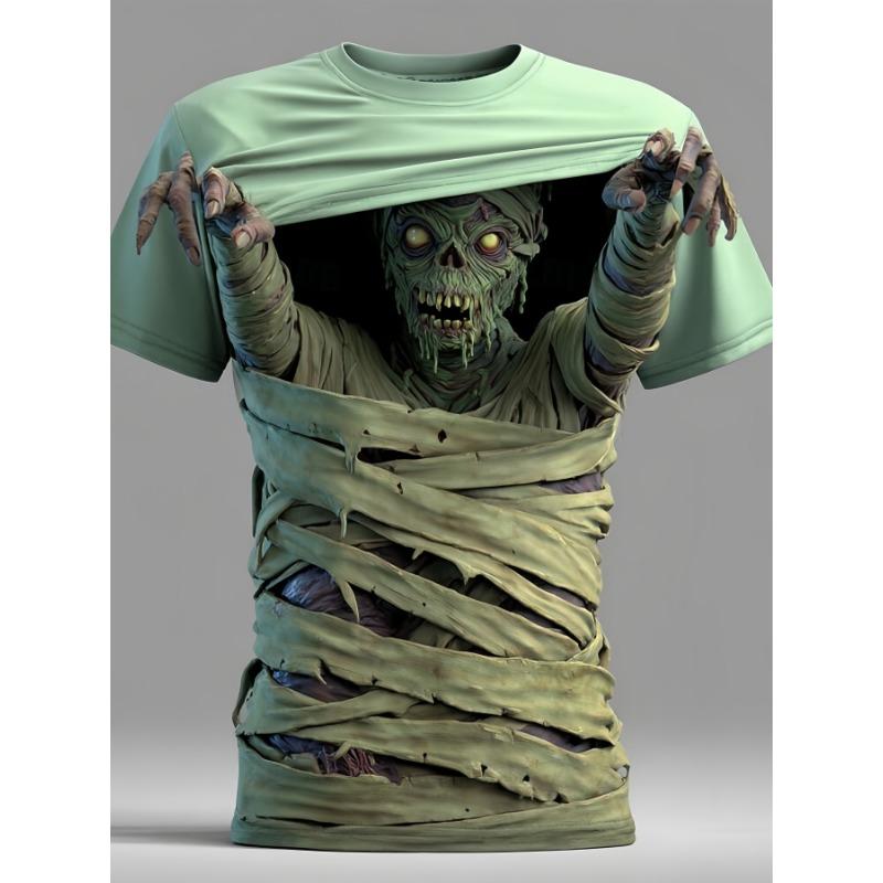 Trendy men s horror mummy 3D printed short-sleeved T-shirt S зелёный
Trendy men s horror mummy 3D printed short-sleeved T-shirt S зелёный