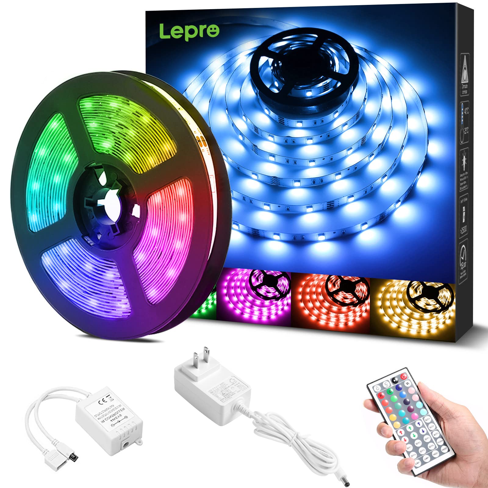 Светодиодная лента Lepro 5 м RGB гирлянда высокой яркости с регулируемой яркостью цвета 150 линий высокой плотности SMD 5050 светодиодная лента с пультом дистанционного управления 44K светодиодная лента 12 В
Светодиодная лента Lepro 5 м RGB гирлянда высокой яркости с регулируемой яркостью цвета 150 линий высокой плотности SMD 5050 светодиодная лента с пультом дистанционного управления 44K светодиодная лента 12 В