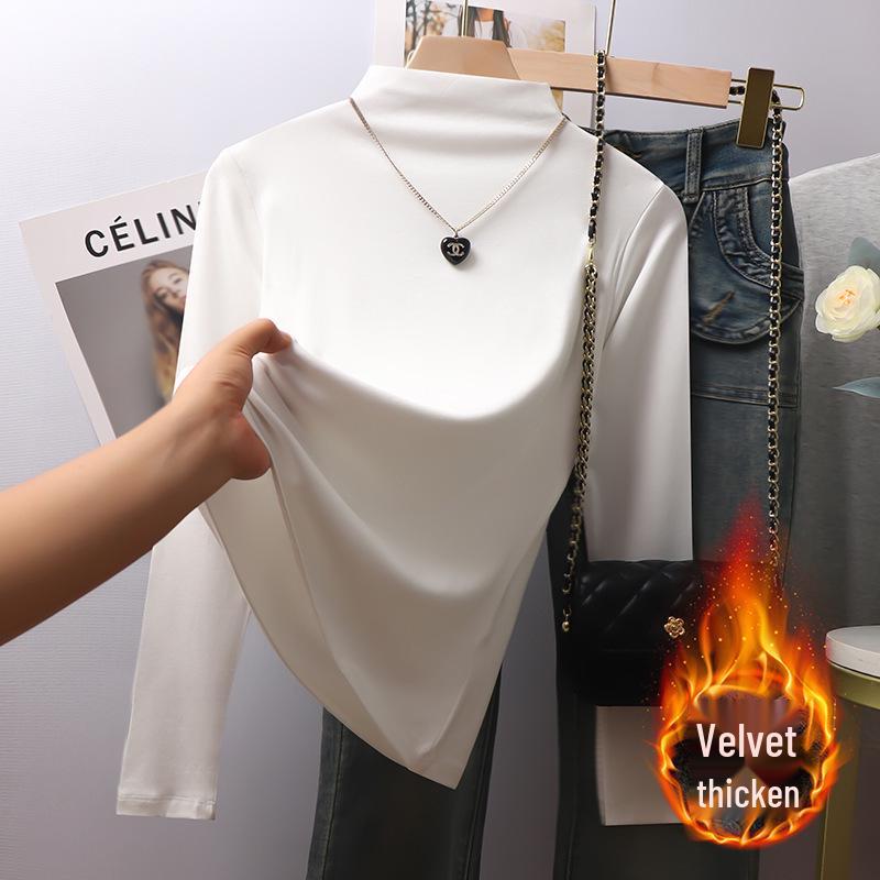 Женский черный базовый топ с длинным рукавом и полувысоким воротом в рубчик, на флисовой подкладке - Коллекция Осень/Зима 2025 XL
Женский черный базовый топ с длинным рукавом и полувысоким воротом в рубчик, на флисовой подкладке - Коллекция Осень/Зима 2025 XL