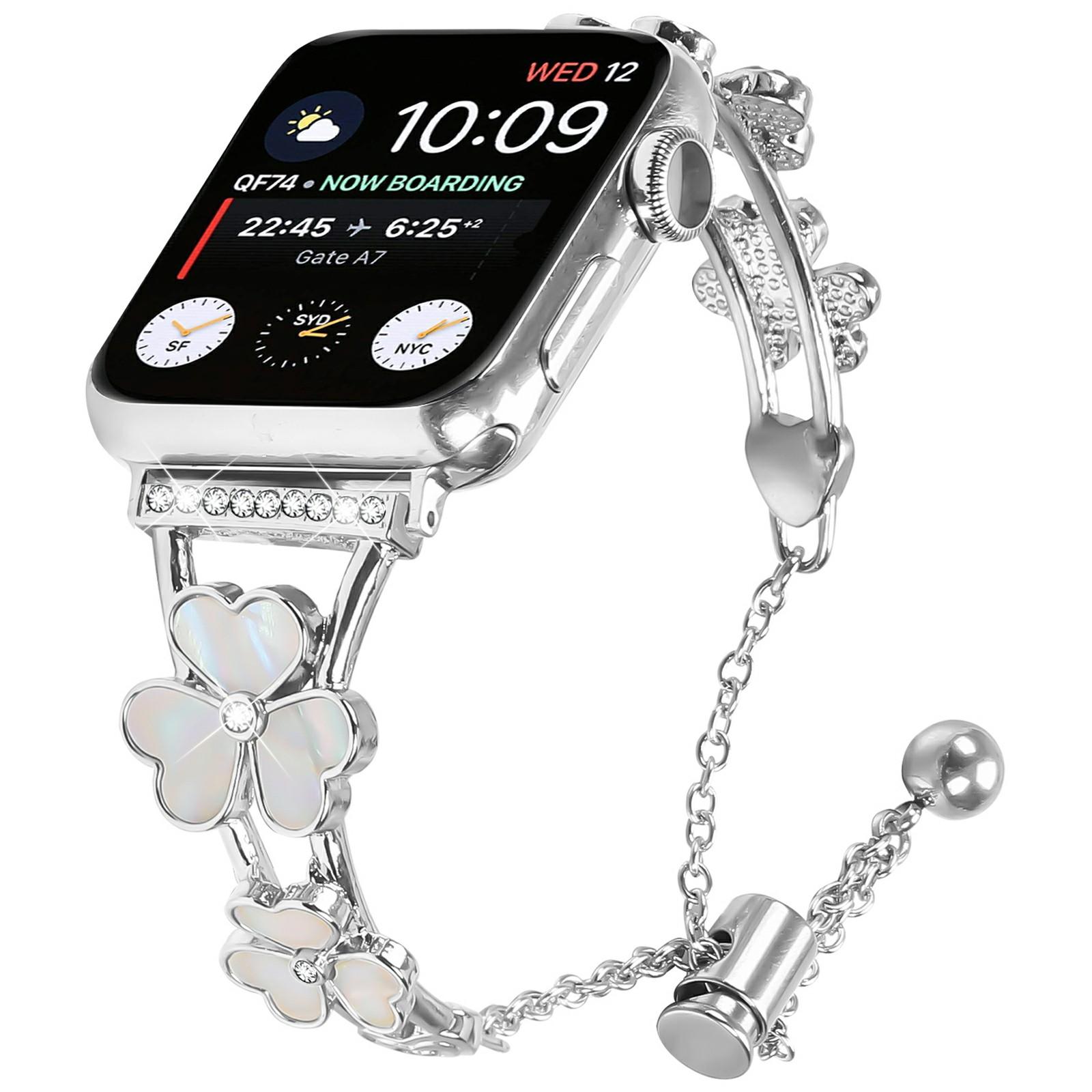 Watchband For Apple Watch Series 10 9 8 7 SE 6 5 4 3 2 1 42mm 41mm 40mm 38mm Heart Clover Silver Zinc Alloy Metal Strap A
Watchband For Apple Watch Series 10 9 8 7 SE 6 5 4 3 2 1 42mm 41mm 40mm 38mm Heart Clover Silver Zinc Alloy Metal Strap A