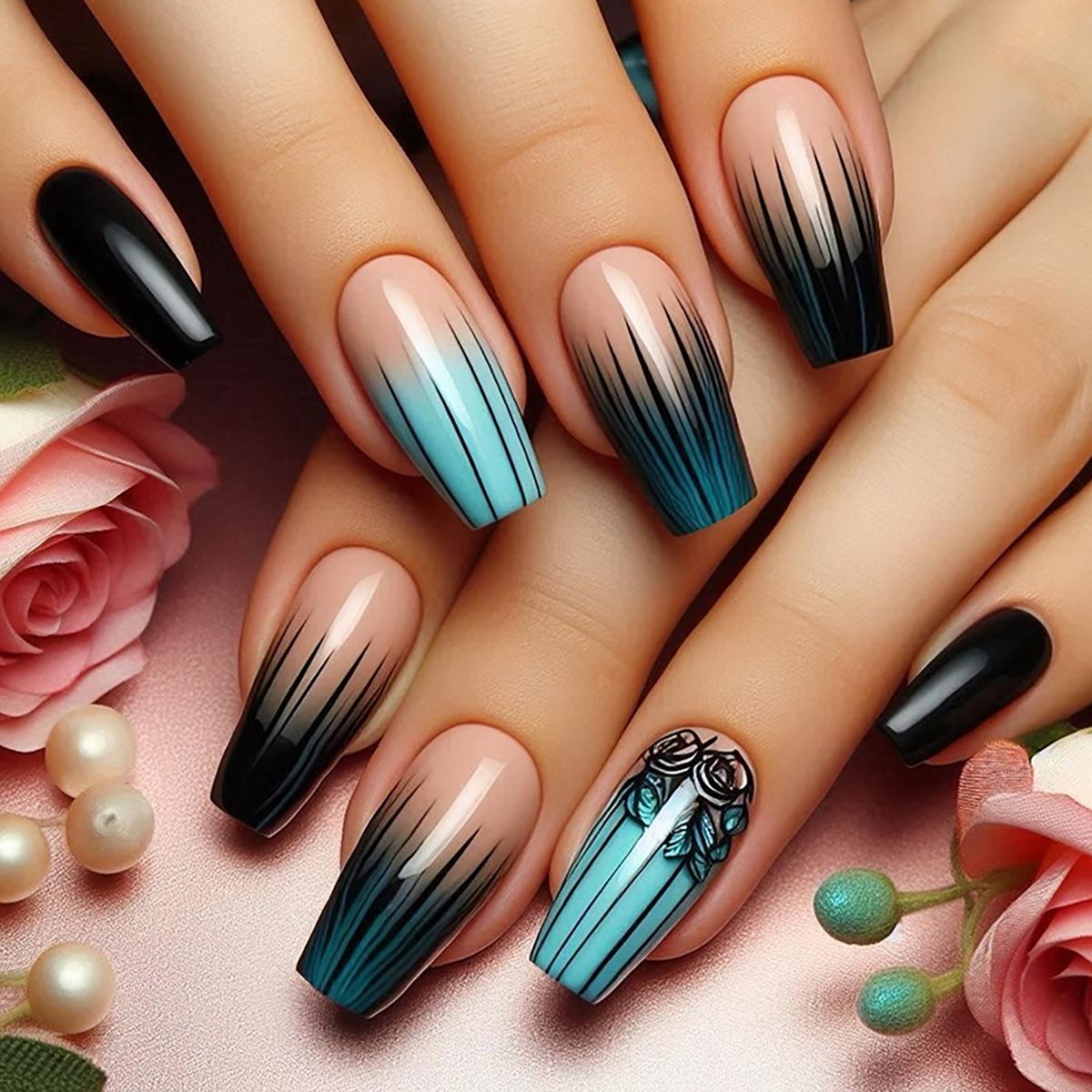 Autumn/Winter Green Rose Medium Ballerina False Nails - Retro Sweet Cool Style, Removable Manicure
Autumn/Winter Green Rose Medium Ballerina False Nails - Retro Sweet Cool Style, Removable Manicure
