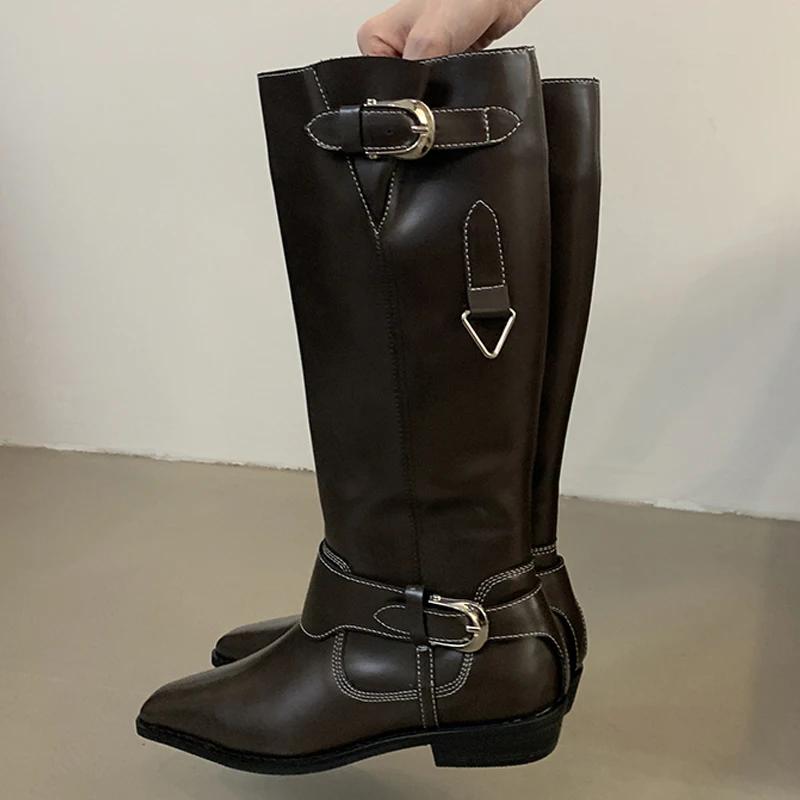Eilyken Winter Design Soft Leather Buckle Strap Knee-High Boots Women Pointed Toe Square Low Heels Shoes Long Botas Mujer 35 чёрный
Eilyken Winter Design Soft Leather Buckle Strap Knee-High Boots Women Pointed Toe Square Low Heels Shoes Long Botas Mujer 35 чёрный
