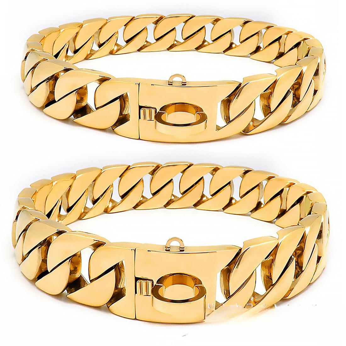 Stainless Steel Cast Thick Dog Chain Golden Dog Collar Necklace Large Dog Titanium Steel 14inch(35cm)
Stainless Steel Cast Thick Dog Chain Golden Dog Collar Necklace Large Dog Titanium Steel 14inch(35cm)