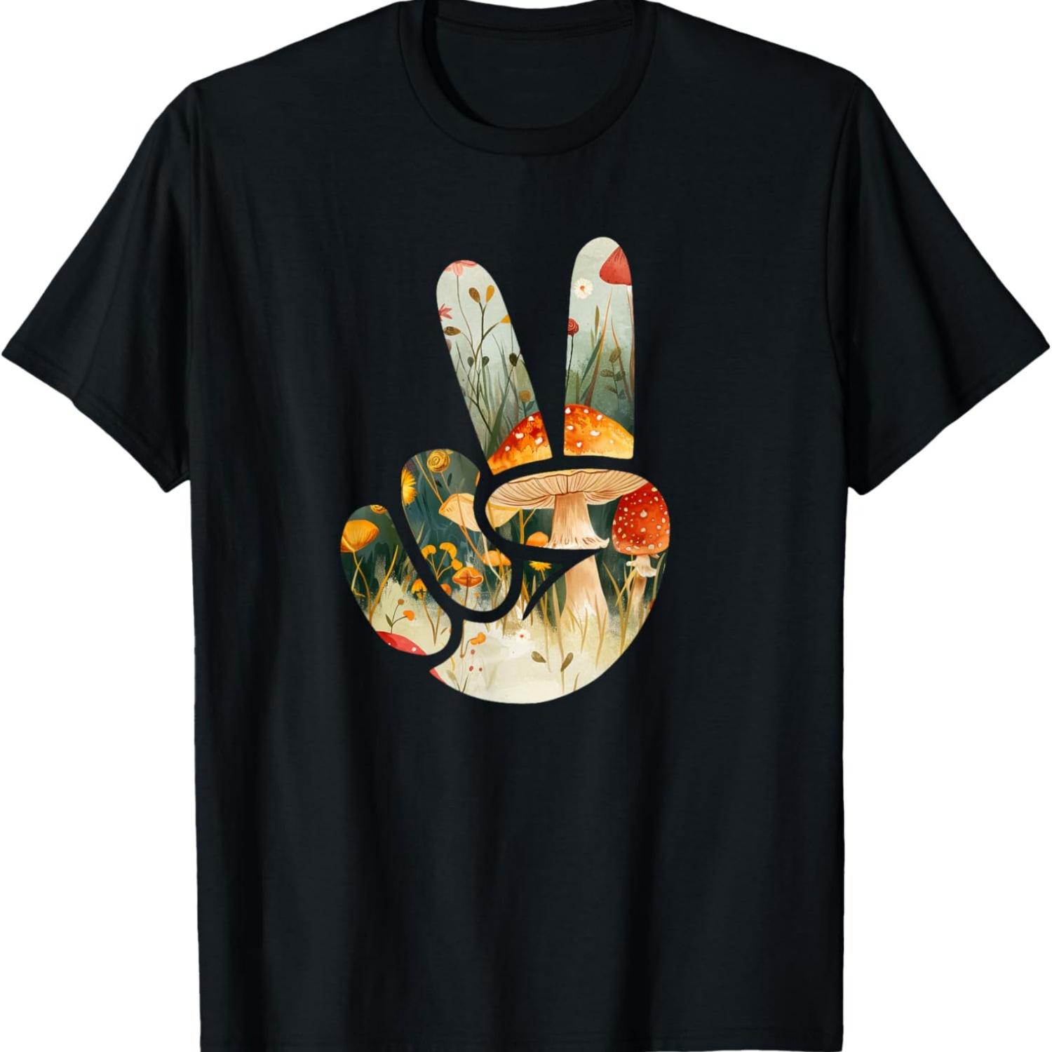 Natural Silhouette Forest Meadow Cottagecore Peace Sign Hand T-Shirt(47) S чёрный
Natural Silhouette Forest Meadow Cottagecore Peace Sign Hand T-Shirt(47) S чёрный
