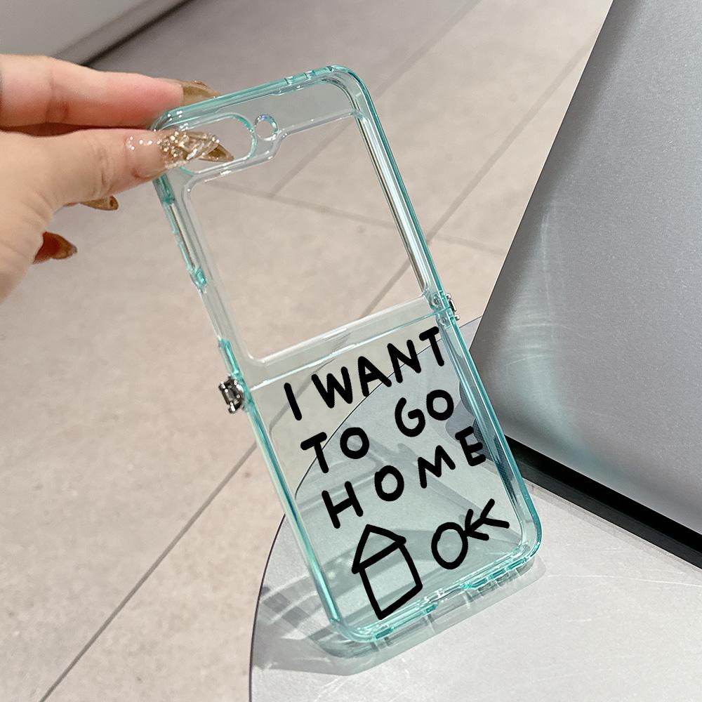 I Want To Go Home Fashion Metal Connector Phone Case for Samsung Galaxy Z Flip3 Flip4 Flip5 Flip6 Flip7 Candy Color Soft TPU Samsung Z Flip3 5G
I Want To Go Home Fashion Metal Connector Phone Case for Samsung Galaxy Z Flip3 Flip4 Flip5 Flip6 Flip7 Candy Color Soft TPU Samsung Z Flip3 5G