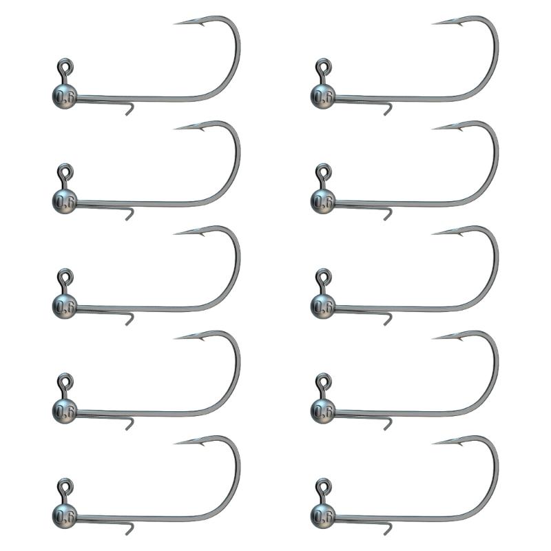 10Pcs Jig Head Hook Set 0.6/1/1.8/2.7g Jig Heads for Soft T Tail Fishing Lures Swimbaits Fishing Hook for Trout
10Pcs Jig Head Hook Set 0.6/1/1.8/2.7g Jig Heads for Soft T Tail Fishing Lures Swimbaits Fishing Hook for Trout