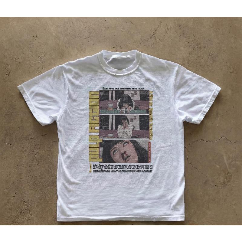 Pulp Fiction Movie T-shirt Quentin Tarantino Vintage Poster Tee Summer Men s and Women s Loose and Breathable T-shirt Top S разноцветный
Pulp Fiction Movie T-shirt Quentin Tarantino Vintage Poster Tee Summer Men s and Women s Loose and Breathable T-shirt Top S разноцветный