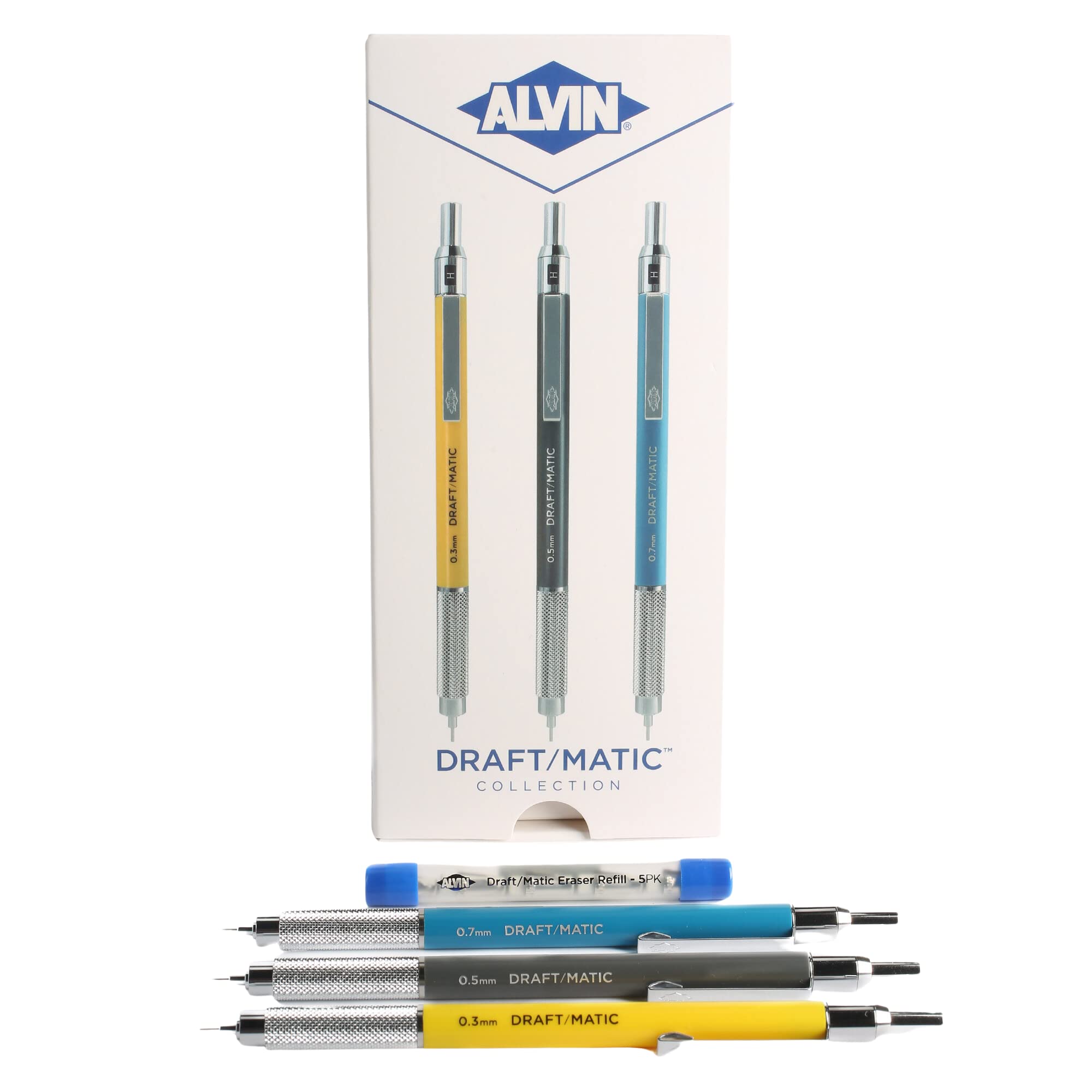Механические карандаши Draftmatic, 3 шт., Инструменты для черчения и дизайна из нержавеющей стали, Идеально подходят для инженерии и искусства Alvin, Черчение, Архитектура, - 0,3 мм,
Механические карандаши Draftmatic, 3 шт., Инструменты для черчения и дизайна из нержавеющей стали, Идеально подходят для инженерии и искусства Alvin, Черчение, Архитектура, - 0,3 мм,