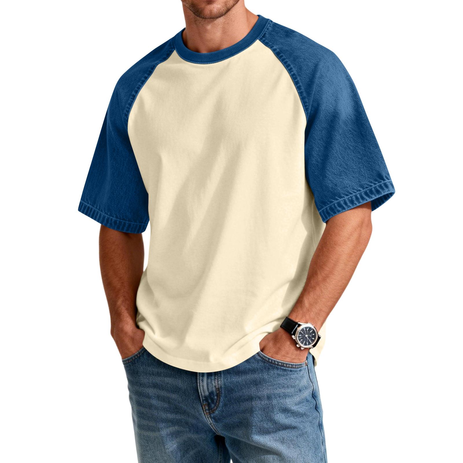 Men s Denim Patchwork Shirt, Casual Short-sleeved Comfortable T-shirt, Fashionable For Spring And Summer. L хакі
Men s Denim Patchwork Shirt, Casual Short-sleeved Comfortable T-shirt, Fashionable For Spring And Summer. L хакі