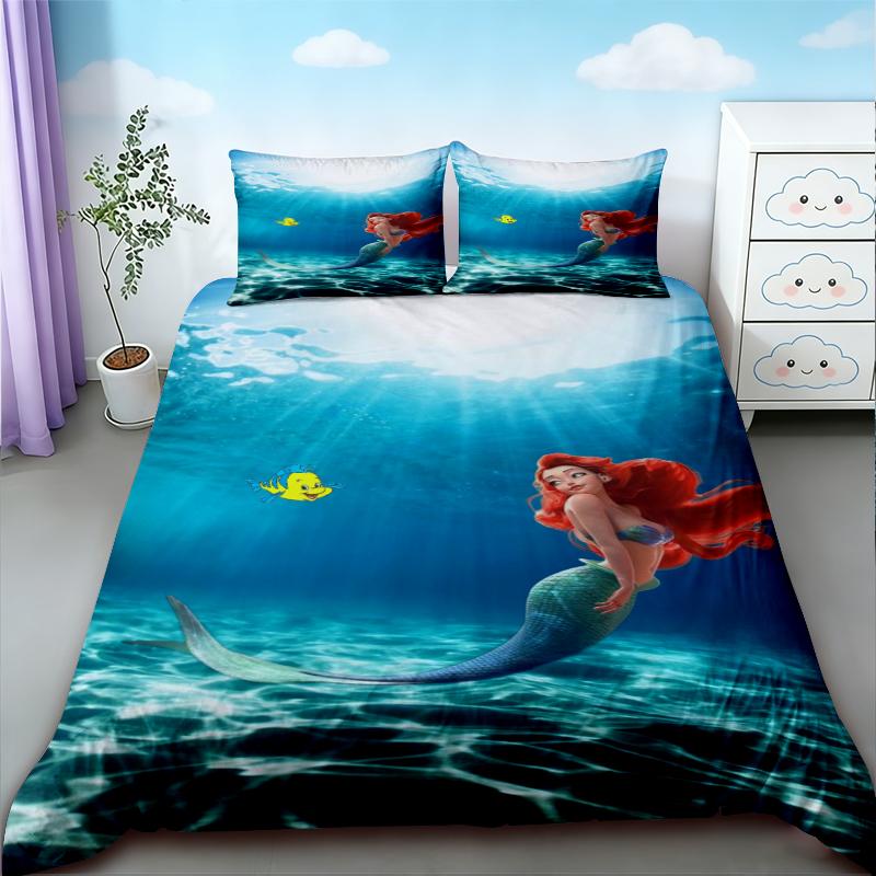 Girls Mermaid Duvet Cover Cartoon Ocean Bedding Set Quilt Cover Comfortable Soft for Children Bedroom Twin Single 135x200cm
Girls Mermaid Duvet Cover Cartoon Ocean Bedding Set Quilt Cover Comfortable Soft for Children Bedroom Twin Single 135x200cm