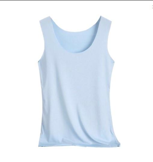 Women s Ice Silk Seamless Tank Top Thin Solid Color Slim Sleeveless Basic Layering Vest For Outer Wear M синій
Women s Ice Silk Seamless Tank Top Thin Solid Color Slim Sleeveless Basic Layering Vest For Outer Wear M синій