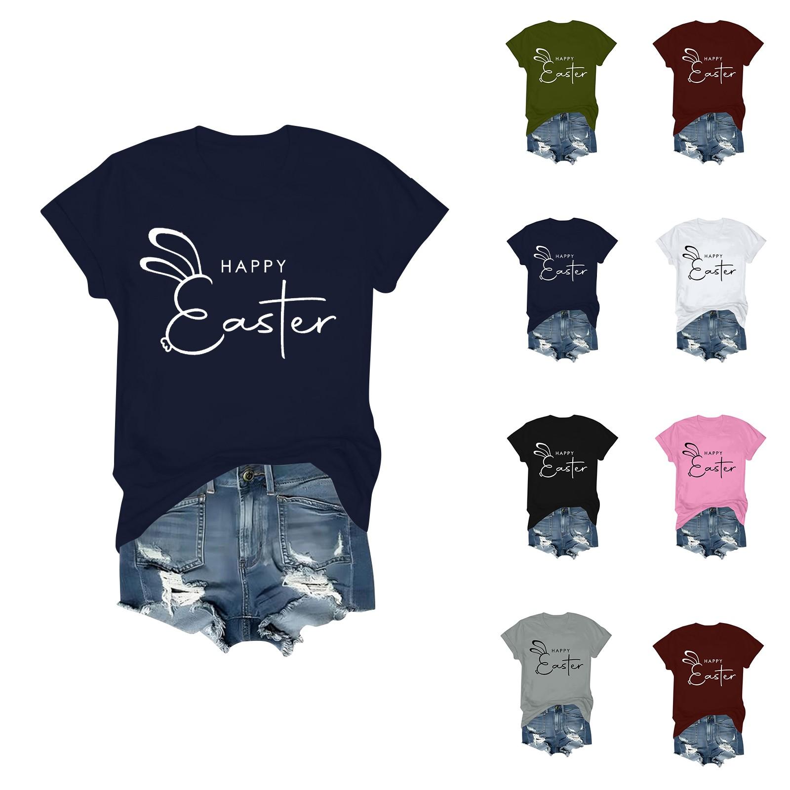 Women s Daily Holiday Printed Short Sleeve Easter Short Sleeve Round Neck Retro Short Sleeve Summer Casual Tops L белый
Women s Daily Holiday Printed Short Sleeve Easter Short Sleeve Round Neck Retro Short Sleeve Summer Casual Tops L белый
