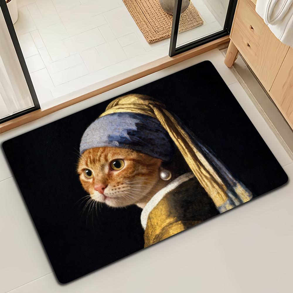 Girl with a Pearl Earring Cute Cat Microfiber Decorative Versatile Flannel Door Bath Floor Mat Quick Dry Absorbent Non-slip Sole 40cm x 60cm
Girl with a Pearl Earring Cute Cat Microfiber Decorative Versatile Flannel Door Bath Floor Mat Quick Dry Absorbent Non-slip Sole 40cm x 60cm