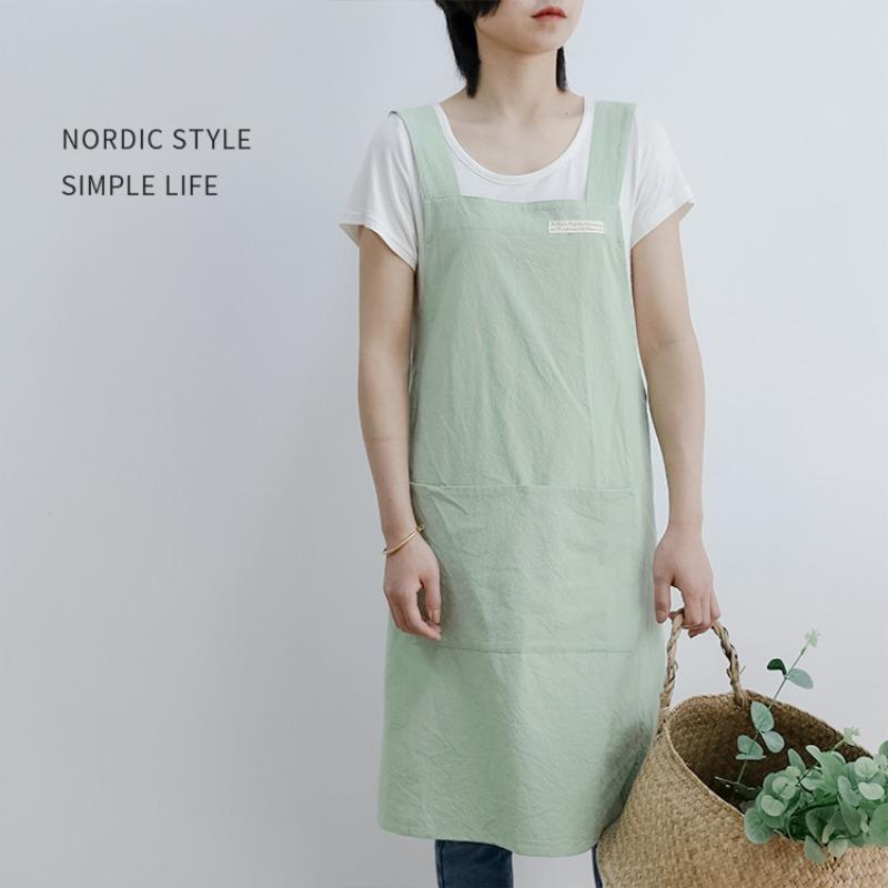 1pc Cotton and Linen Apron Simple Style Wide Shoulder Strap Solid Color Stain-resistant Washed Cotton Home Kitchen for Women 104x78cm зелений
1pc Cotton and Linen Apron Simple Style Wide Shoulder Strap Solid Color Stain-resistant Washed Cotton Home Kitchen for Women 104x78cm зелений