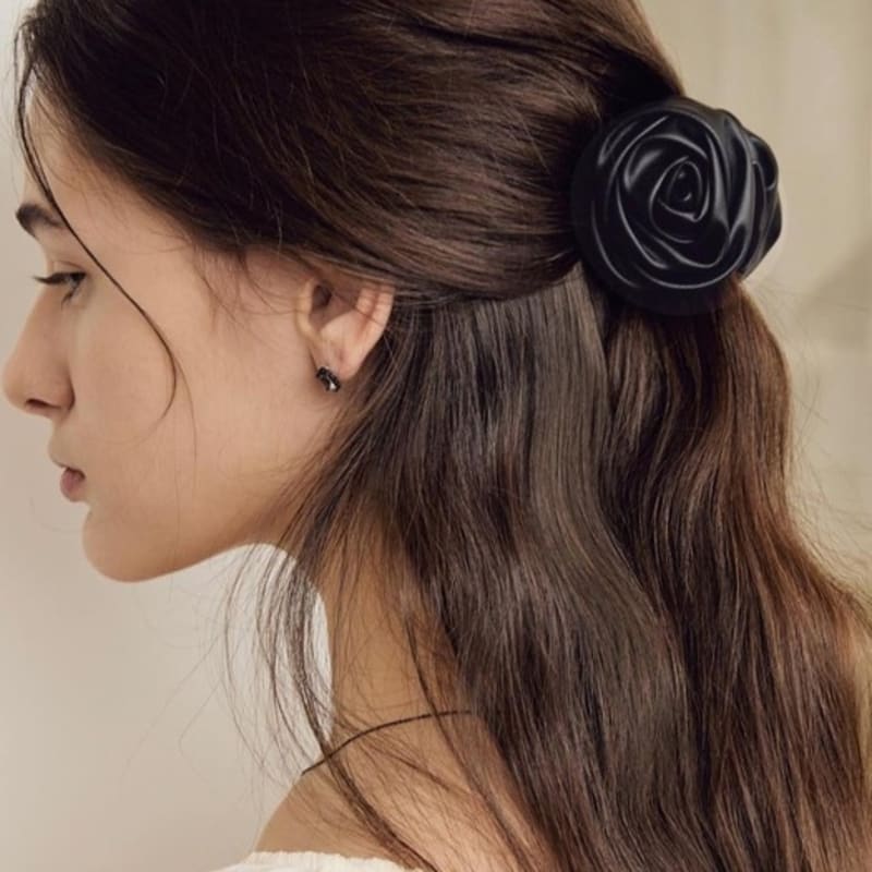 of Lavishe Leather Rose Hair Clip Lavishe Black
of Lavishe Leather Rose Hair Clip Lavishe Black