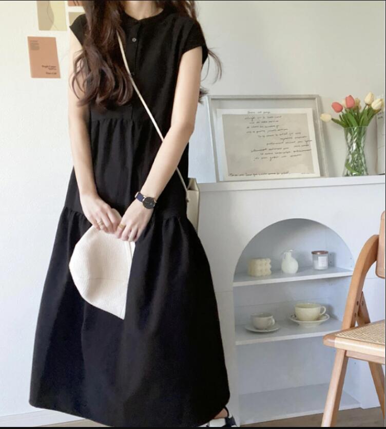 Women s Sleeveless Beige Tiered Dress with Round Neck and Front Buttons One Size чёрный
Women s Sleeveless Beige Tiered Dress with Round Neck and Front Buttons One Size чёрный