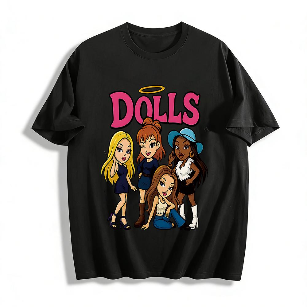 Стиль Y2K DOLLS Футболка с принтом женской группы Ретро BFF Модный повседневный топ с коротким рукавом Для подростков Футболка из чистого хлопка XXS
Стиль Y2K DOLLS Футболка с принтом женской группы Ретро BFF Модный повседневный топ с коротким рукавом Для подростков Футболка из чистого хлопка XXS