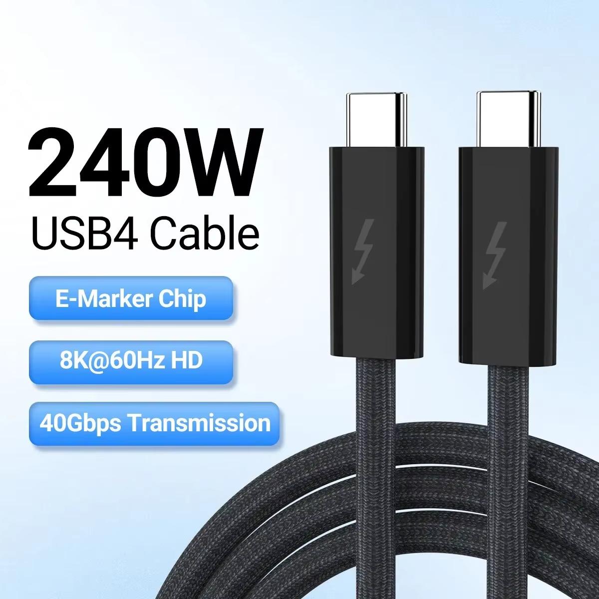 PD 240W USB C to Type C Fast Charging Cable USB 4.0 8K 60Hz 40Gbps data Transfer Cord Thunderbolt 3/4 for Phone Switch iPad Mac 1.8m
PD 240W USB C to Type C Fast Charging Cable USB 4.0 8K 60Hz 40Gbps data Transfer Cord Thunderbolt 3/4 for Phone Switch iPad Mac 1.8m
