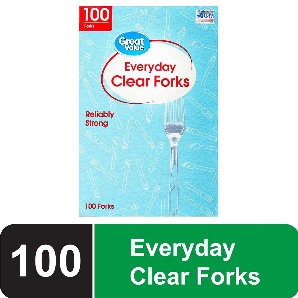 100 Count Disposable Clear Plastic Forks Heavy-Duty Party Cutlery Strong Forks Great Gatherings Picnics BBQs Family Meals BPA United States
100 Count Disposable Clear Plastic Forks Heavy-Duty Party Cutlery Strong Forks Great Gatherings Picnics BBQs Family Meals BPA United States