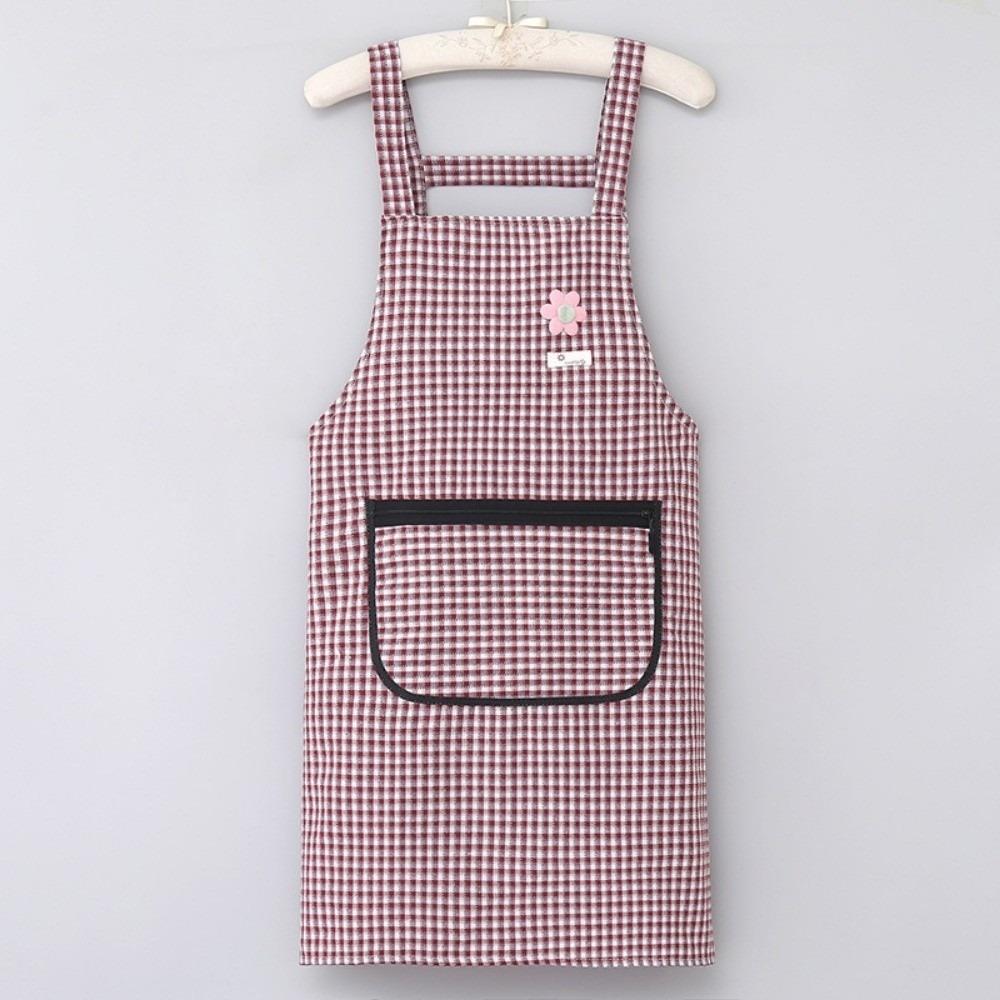 Household Kitchen Sleeveless Apron Oil-proof Cotton Women Plaid Apron Large Pocket with Straps Cooking Apron Work Clothes темно-красного
Household Kitchen Sleeveless Apron Oil-proof Cotton Women Plaid Apron Large Pocket with Straps Cooking Apron Work Clothes темно-красного