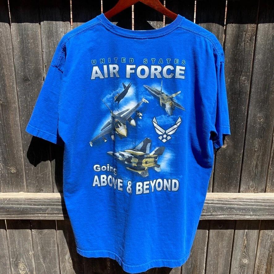 Back Graphic Go Above & Beyond Air Force blue T-Shirt sz XL Bayside USA military M
Back Graphic Go Above & Beyond Air Force blue T-Shirt sz XL Bayside USA military M