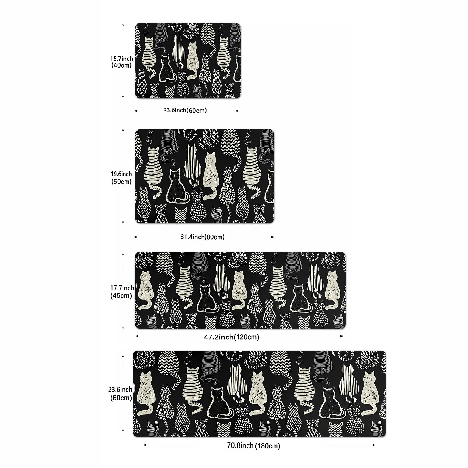 Мягкие моющиеся нескользящие коврики для ног, длинный прикроватный коврик с принтом кота, ковер для прихожей, придверный коврик для ванной комнаты, кухонный коврик 40x60cm
Мягкие моющиеся нескользящие коврики для ног, длинный прикроватный коврик с принтом кота, ковер для прихожей, придверный коврик для ванной комнаты, кухонный коврик 40x60cm