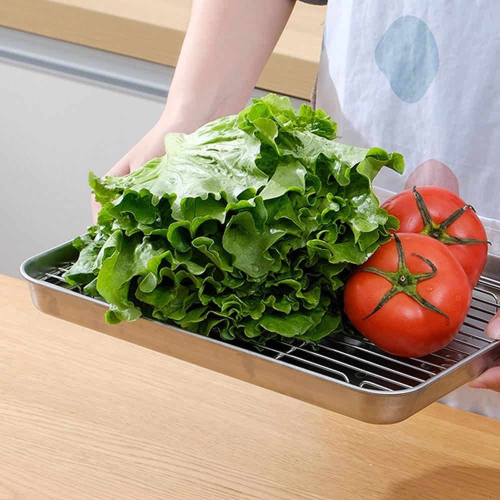 304 Rustless Steel Square Plate Thickened BBQ Tray Multi-purpose Flat Tray Rice Cooking 26×20×2.5cm
304 Rustless Steel Square Plate Thickened BBQ Tray Multi-purpose Flat Tray Rice Cooking 26×20×2.5cm