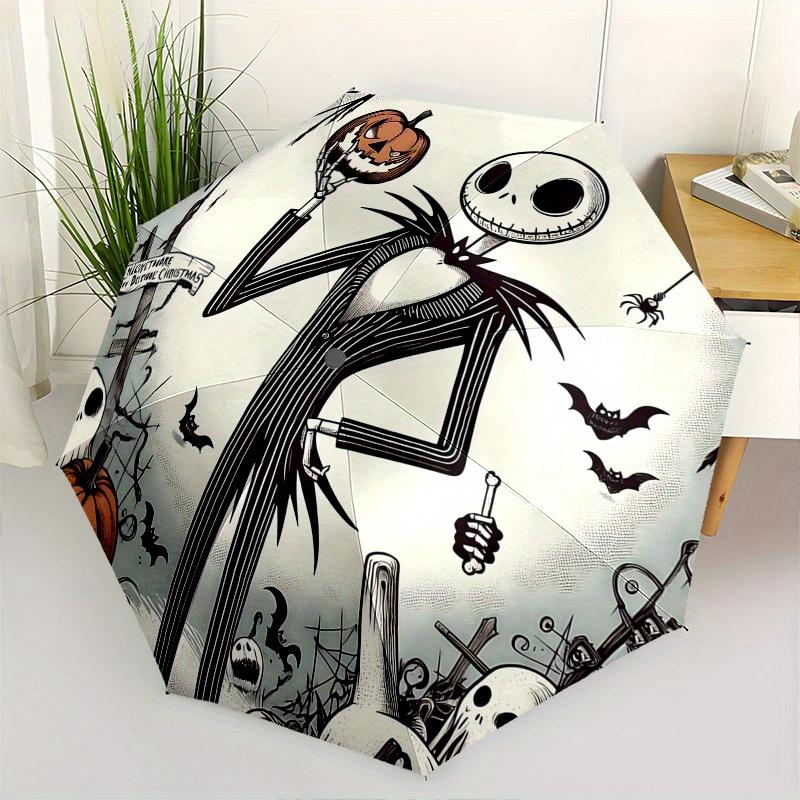 1 Auto Open Jack Skellington, Halloween Town Themed Colorful 8-rib Portable Umbrella for Men and Women, A Compact Commuting Companion Suitab
1 Auto Open Jack Skellington, Halloween Town Themed Colorful 8-rib Portable Umbrella for Men and Women, A Compact Commuting Companion Suitab