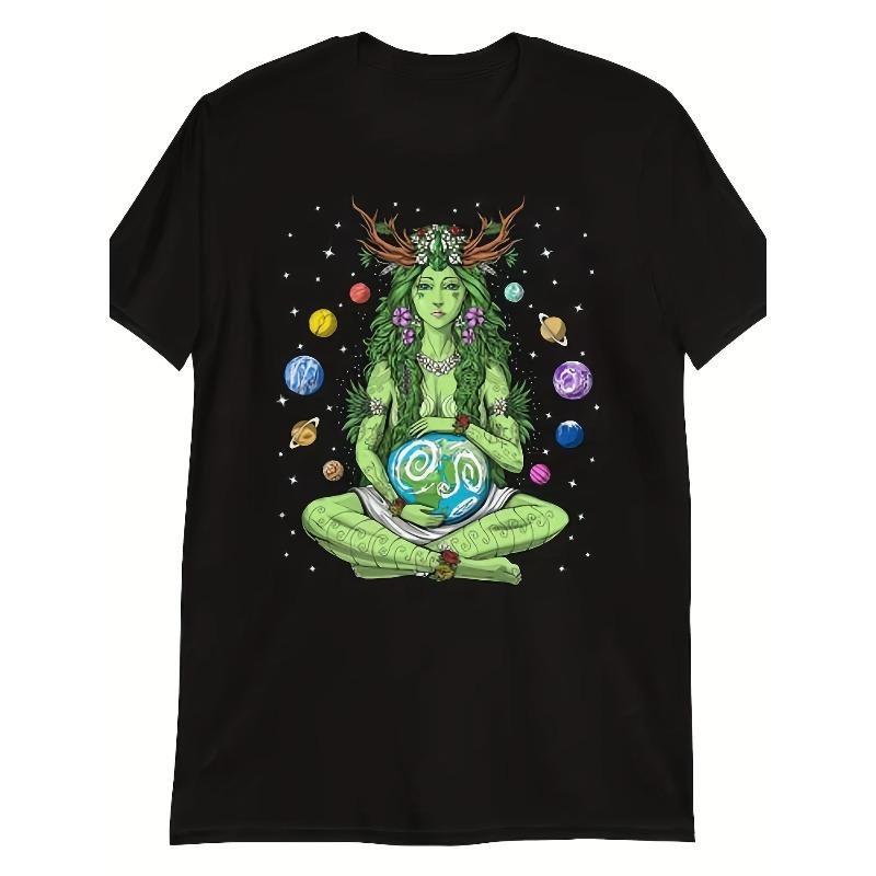 European sizes Men S Gaia Mother Earth Goddess Graphic T-Shirt - Retro 60s/70s Hippie Style Short Sleeve Tee with Nature Goddess & Chakra System Print 4XL чорний
European sizes Men S Gaia Mother Earth Goddess Graphic T-Shirt - Retro 60s/70s Hippie Style Short Sleeve Tee with Nature Goddess & Chakra System Print 4XL чорний