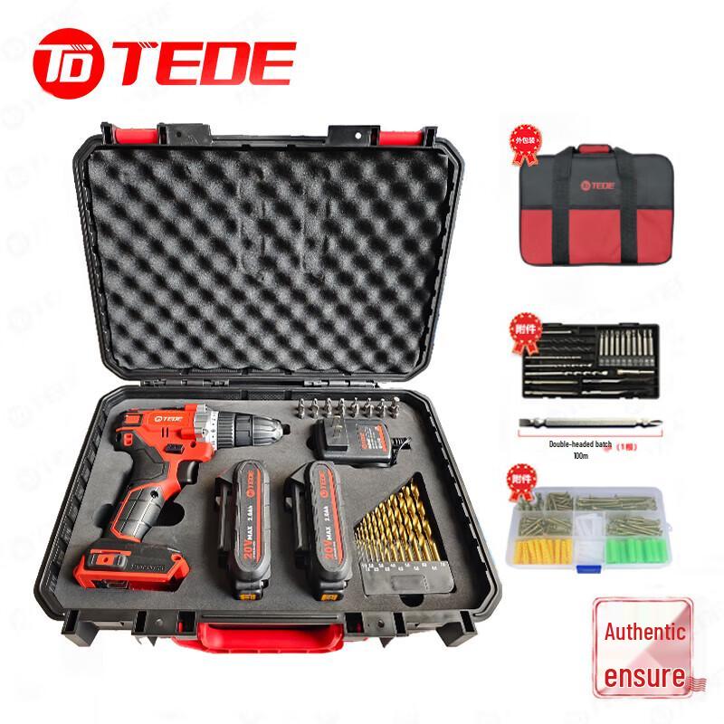 TEDE YD-5060 Brushless Cordless Drill 26-Piece Kit CN plug (adapter included)
TEDE YD-5060 Brushless Cordless Drill 26-Piece Kit CN plug (adapter included)