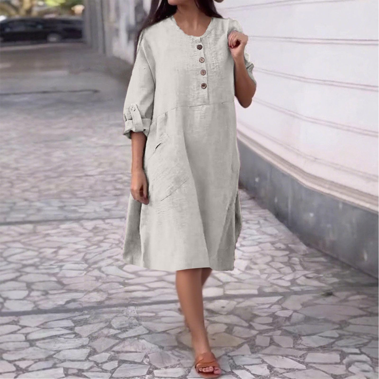 Women s fashionable casual -color dress L білий
Women s fashionable casual -color dress L білий