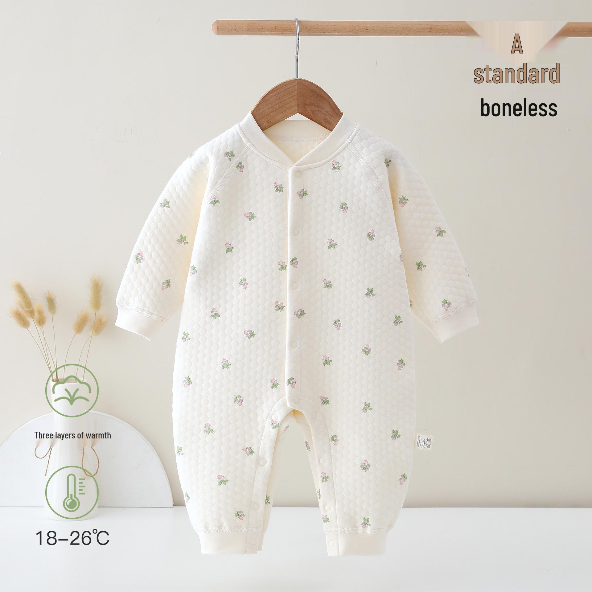 Newborn Long-Sleeve Quilted Romper: Thin Cotton, Boneless, A-Class Suit for Autumn/Winter 59 cm
Newborn Long-Sleeve Quilted Romper: Thin Cotton, Boneless, A-Class Suit for Autumn/Winter 59 cm