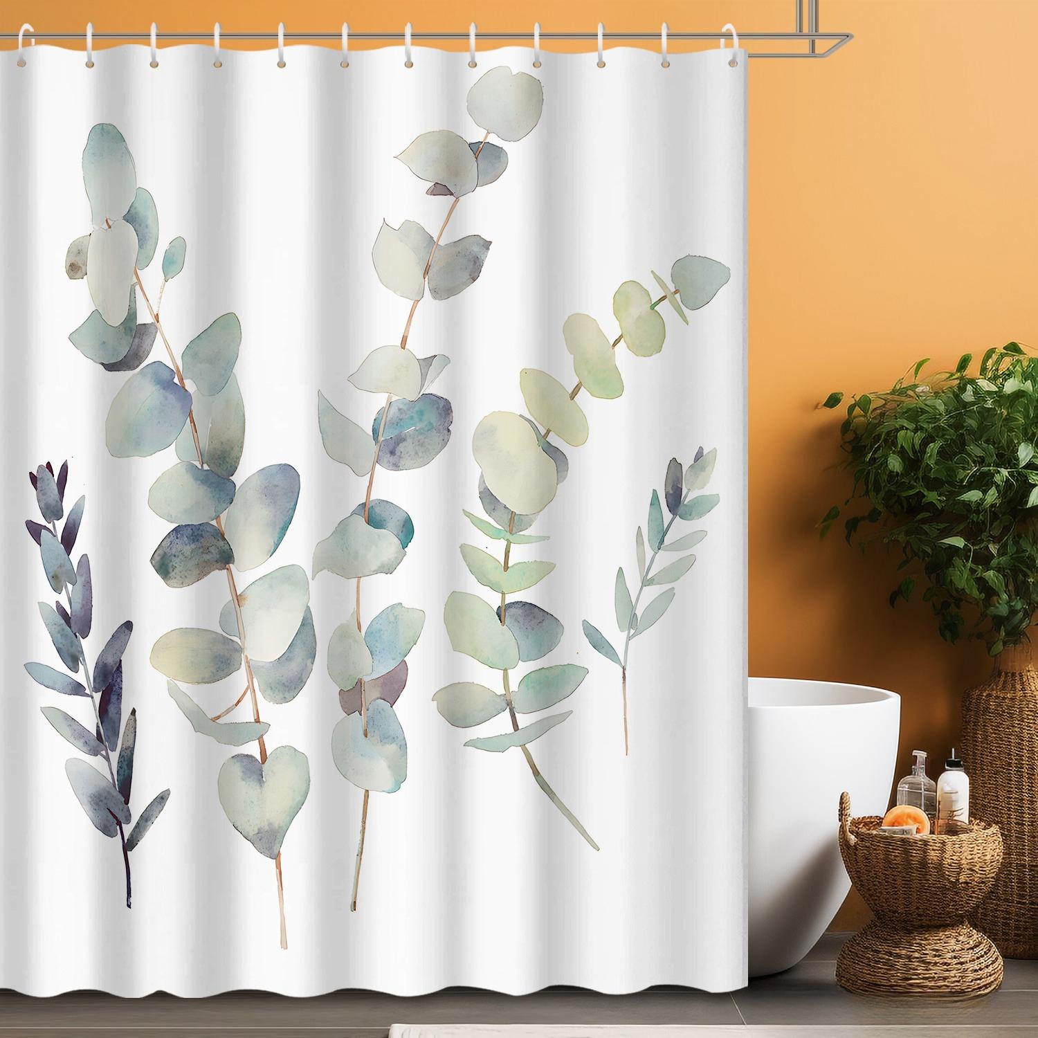 1Pc 2D Flat Printing Watercolor Style Green Leaf Decorative Shower Curtain, With 12 Hooks, Bathroom Accessory, 2D Flat W60H190(CM)-1 Pcs
1Pc 2D Flat Printing Watercolor Style Green Leaf Decorative Shower Curtain, With 12 Hooks, Bathroom Accessory, 2D Flat W60H190(CM)-1 Pcs