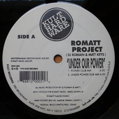 12inch Record ROMATT - Under Our Power KHW005 Kult Hardware 1996 US Dance & Electronica Used
12inch Record ROMATT - Under Our Power KHW005 Kult Hardware 1996 US Dance & Electronica Used