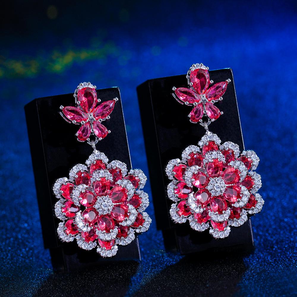 Silver Needle Light Luxury Niche Design Double-Layer Flower Simulation Red Corundum Earrings Fashionable Atmosphere Zircon Earrings
Silver Needle Light Luxury Niche Design Double-Layer Flower Simulation Red Corundum Earrings Fashionable Atmosphere Zircon Earrings